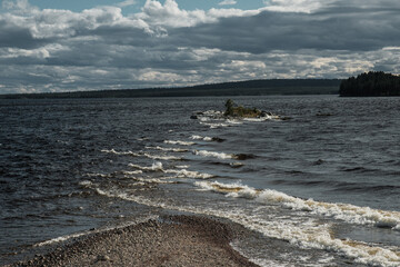 View of the Middle Kuito lake in Kalevala