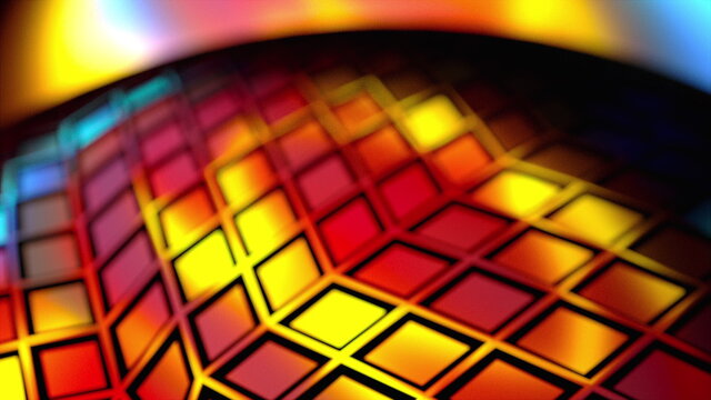 Rainbow glass composition, 3d rendering. Computer generated abstract background.