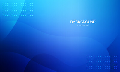 Aufkleber - Blue gradient abstract background vector illustration with geometric shapes and dots pattern. Technology concept.