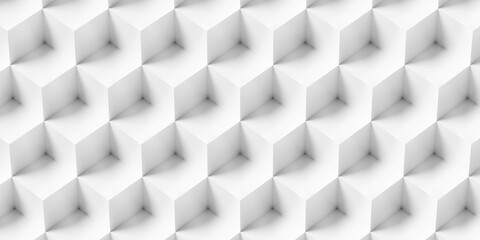 Fototapete - Stacked white cubes abstract background