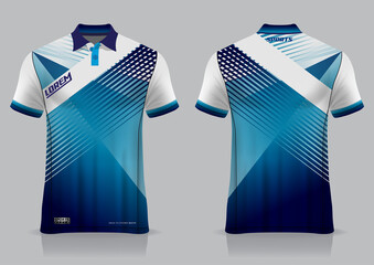 Wall Mural - jersey badminton polo shirt design, for uniform team front and back	

