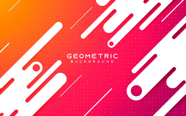 Poster - abstract geometric background gradient color