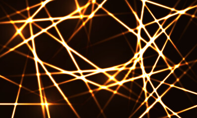 Wall Mural - Glowing futuristic lines in the dark space. Abstract futuristic technology art wallpaper. Vector light banner.