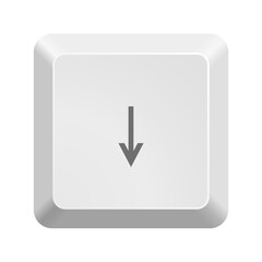Aufkleber - Button with down arrow symbol . Icon Vector Illustration.