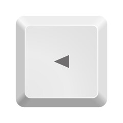 Fototapete - Button with left arrow symbol . Icon Vector Illustration.
