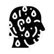 © sevector - excessive sweating glyph icon vector illustration flat