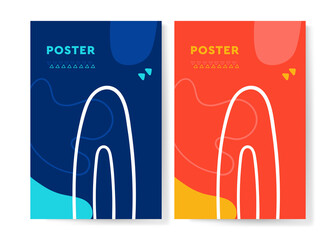 Wall Mural - Dynamic poster template. Abstract creative graphic design. Vector, Illustration 
