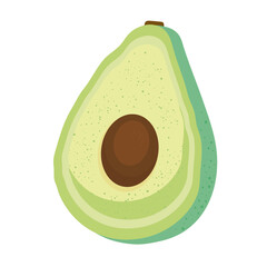 Sticker - avocado fresh vegetable nutritive icon vector illustration design