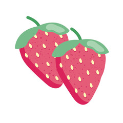 Wall Mural - fresh strawberries fruit nutritive icon vector illustration design
