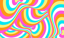 Psychedelic Groovy Background.