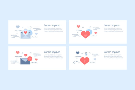 Valentine banner concept. vector illustration