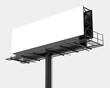 Billboard isolated on grey background. 3d rendering - illustration