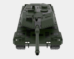 Tank isolated on grey background. 3d rendering - illustration