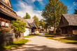 Orava village museum, Zuberec , Slovakia. Village of folk architecture in the natural environment