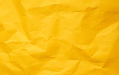 Wall Mural - Yellow crumpled paper texture