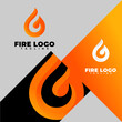 luxury and modern fire vector logo