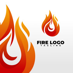 luxury and modern fire vector logo