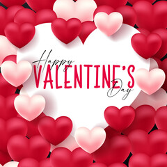 Valentines Day Background design with realistic style . vector illustration