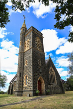 Historic Anglican Christ Church (built 1871) In Birregurra, Victoria, Australia.