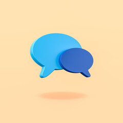 two speech bubble shapes on yellow background