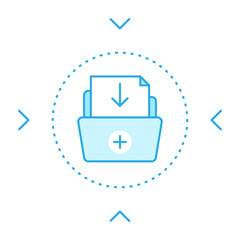 Poster - drag and drop document files here to upload concept illustration flat design vector eps10. folder empty state icon ui