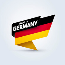 Vector Illustration Made In Germany Flag