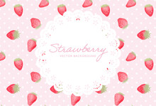 Vector Background With Strawberries And Doily For Banners, Cards, Flyers, Social Media Wallpapers, Etc.