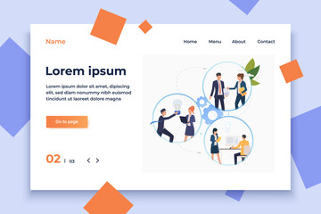 Poster - Professionals working on startup, approving sale report, presenting and discussing new ideas. Business concept. Vector illustration can be used for startup, office, communication