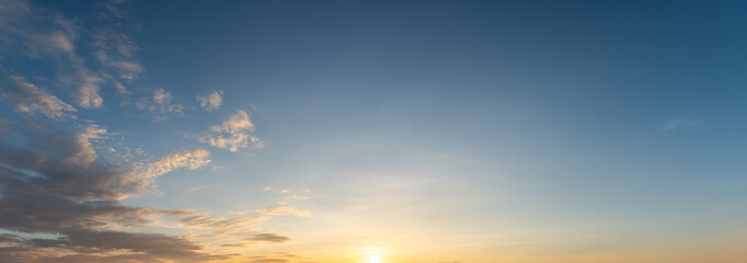 Canvas Print - Beautiful clouds and sunset sky background