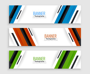 Canvas Print - stylish business banners set in three colors