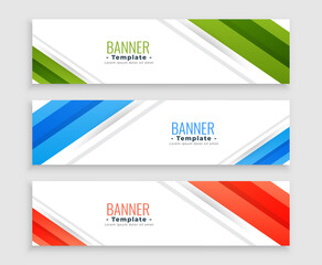 Canvas Print - modern web business banners set of three templates