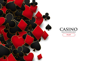 Wall Mural - casino playing cards symbols realistic background