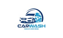 Flat Car Wash Logo Background. Best Logo
