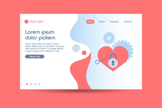 Valentine banner concept. vector illustration
