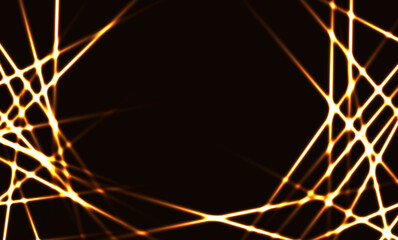 Wall Mural - Glowing futuristic lines in the dark space. Abstract futuristic technology art wallpaper. Vector light banner.