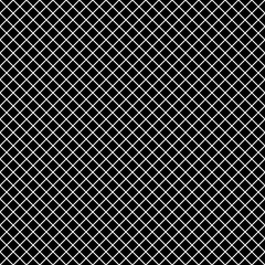 Aufkleber - Black background and white grid. Vector mesh pattern.