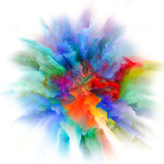 Wall Mural - Emergence of Color Splash Explosion