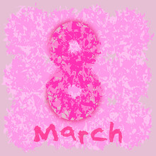 March 8 Pink Broken Glass Pattern