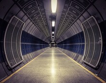 Empty Illuminated Tunnel