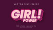 © Instacraft.Studio - Girl Power text effect with pink color design and editable text