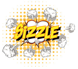 Comic speech bubble with sizzle text