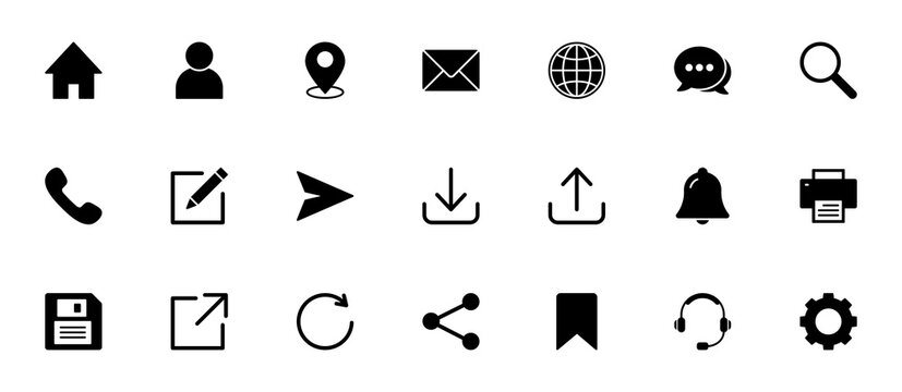 Website icon set. for computer, web and mobile apps