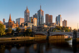 Fototapeta Boho - Melbourne skyline at sunrise