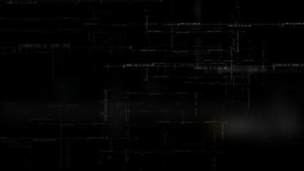 Poster - Futuristic simulation of 5G network concept, artificial intelligence quantum physic matrix particles deep learning performing analytic computational head up display loop background with alpha channel