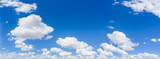 Fototapeta  - Panorama blue sky and clouds with daylight natural background.