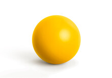 Yellow Sphere With Shadow. Ball. 3D Render