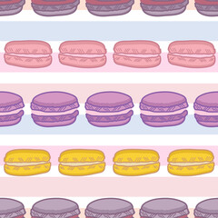 Wall Mural - Macaroon vector repeat pattern design-07