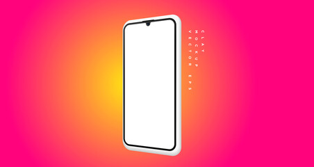Aufkleber - Minimalist modern clay mockup smartphones for presentation, application display, information graphics etc. Vector EPS.