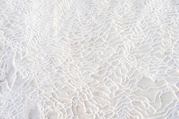 An abstract white background formed by geothermal waters.