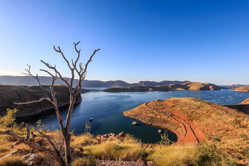 Wall Mural - Scenic view of Lake Argyle beneath blue sky